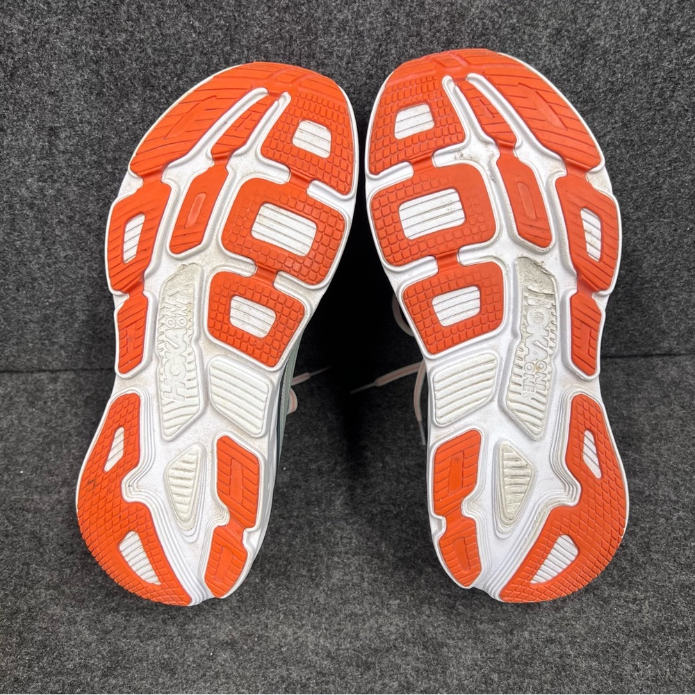 Hoka Women's Gray and Orange Running Shoes - Picture 10 of 12